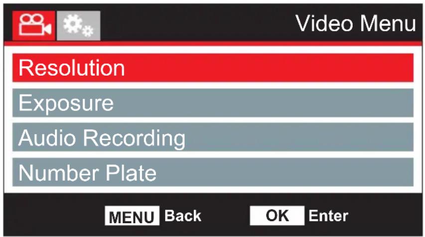 Nextbase 412G - Video Menu - 1