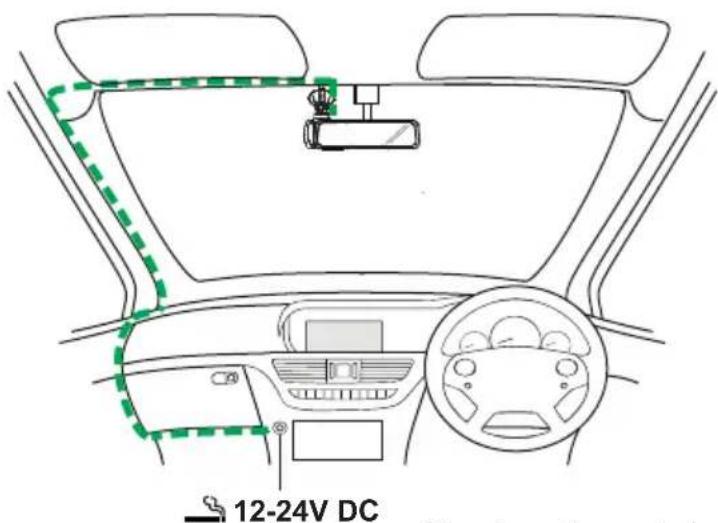 Nextbase 412G - Connect car power cable - 2