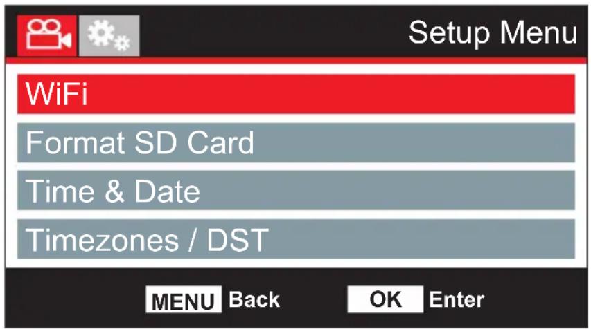Nextbase 412G - Setup Menu - 1