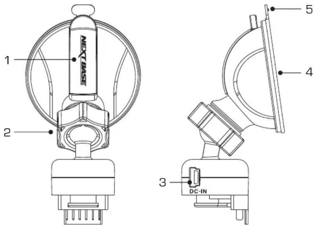 Nextbase 612G - POWERED GPS MOUNT - 1