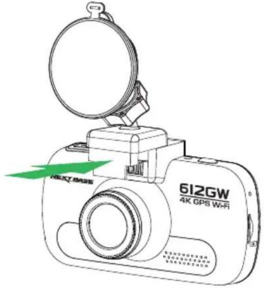 Nextbase 612G - Attach the mount to the Dash Cam - 1