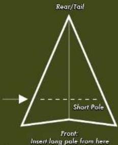 Tentsile Flite+ - Inserting the short pole - 1