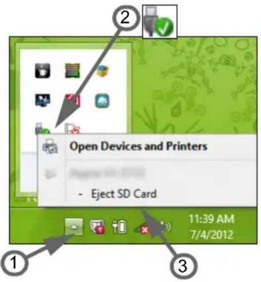 ACER Aspire XC-830 I1404 - Removing a card from a memory card reader - 1