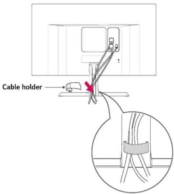 LG 27MP89HM - Using the cable holder - 1