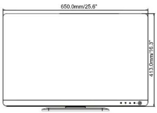 IIYAMA ProLite XB2779QQS - ABMESSUNGEN - 1