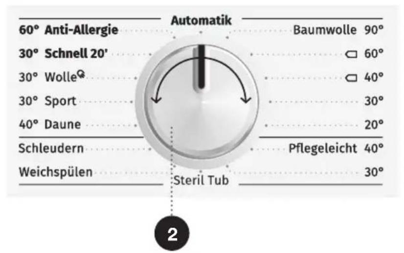 GORENJE WE843P - SCHRITT: AUSWAHL DES WASCHPROGRAMMS - 1