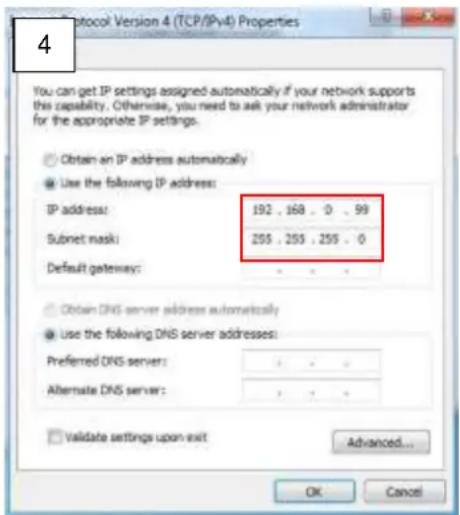 ACTi Q19 - Manually adjust the IP address of the PC - 4