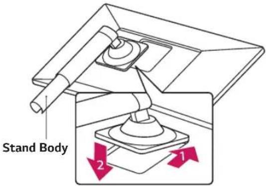 LG 27UK850 - Assembling the stand base - 3
