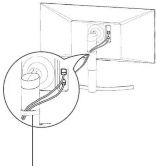 LG 27UK850 - Using the cable holder - 1