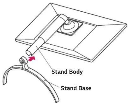 LG 27UK850 - Assembling the stand base - 4