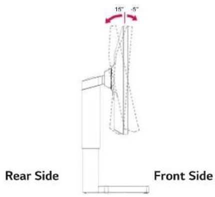LG 27UK600 - Cautions When Connecting Power Cord Adjusting the angle - 2