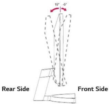 LG 27UK600 - Cautions When Connecting Power Cord Adjusting the angle - 3
