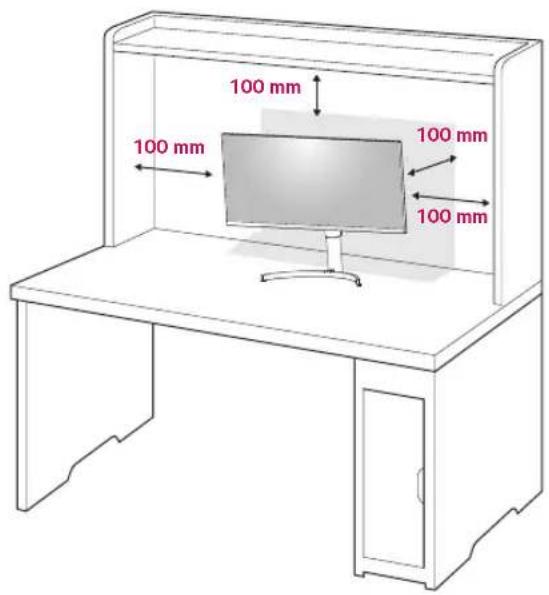 LG 27UK600 - Installing onto a table - 1