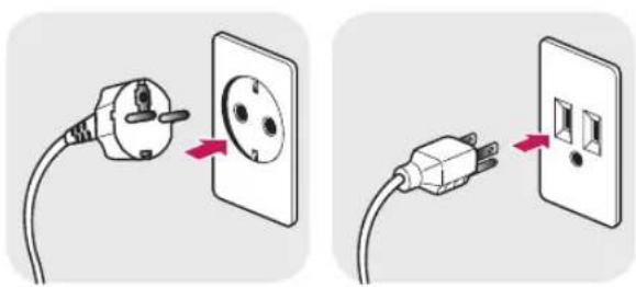 LG 27UK600 - Cautions When Connecting Power Cord Adjusting the angle - 1