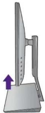 BENQ PD2710QC - Fully extend the monitor and tilt it. - 2