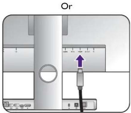 BENQ PD2710QC - Connect the headphones. - 3