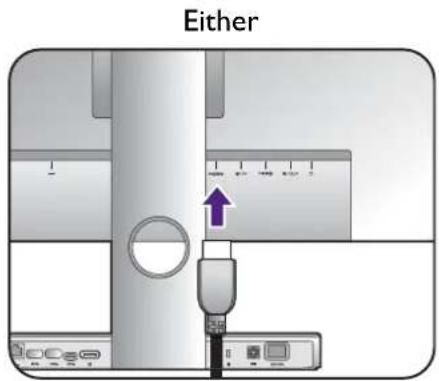 BENQ PD2710QC - Connect the headphones. - 1