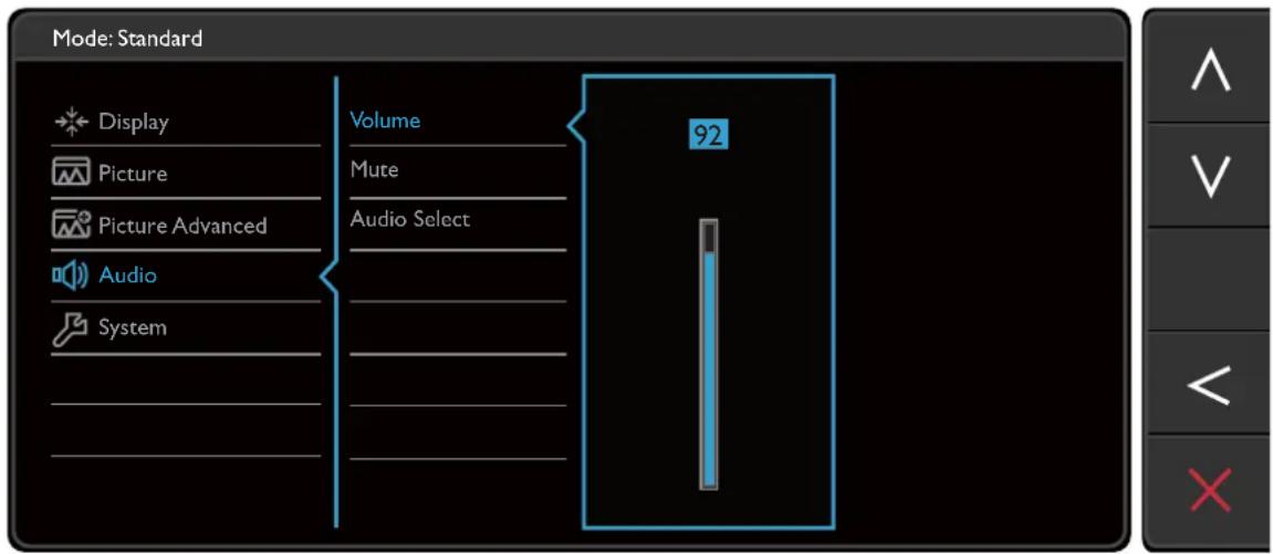 BENQ PD2710QC - Audio menu - 1