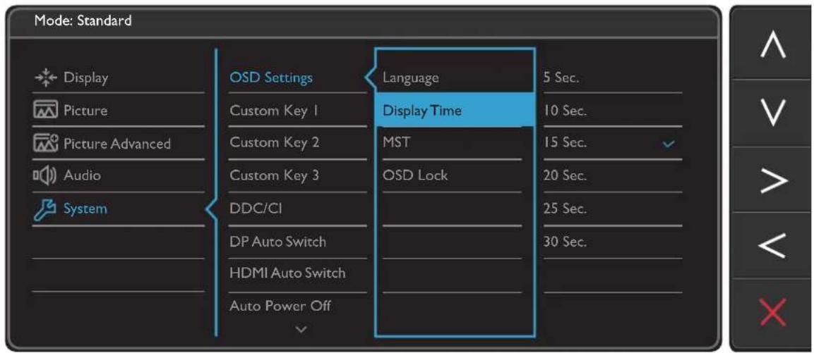 BENQ PD2710QC - System menu - 1