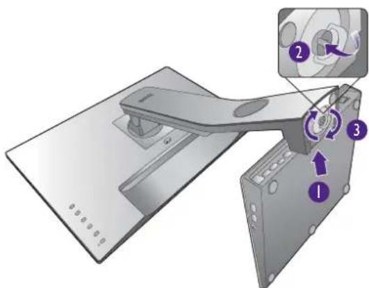 BENQ PD2710QC - Attach the monitor base. - 8