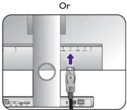BENQ PD2710QC - Connect the headphones. - 2