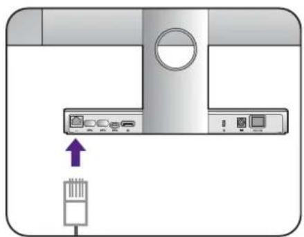 BENQ PD2710QC - Connect the RJ45 Ethernet cable. - 4