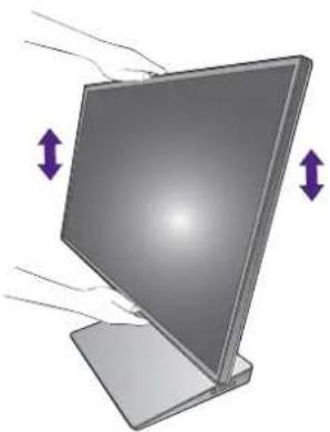 BENQ PD2710QC - Adjusting the monitor height - 1