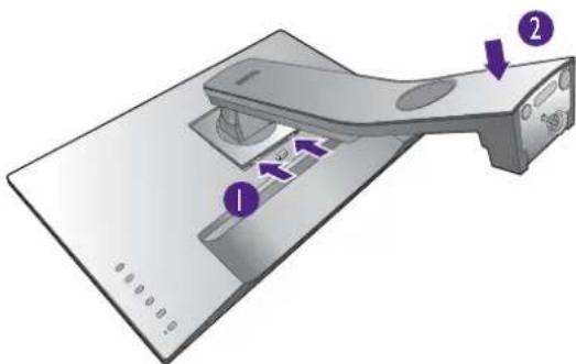 BENQ PD2710QC - Attach the monitor base. - 5