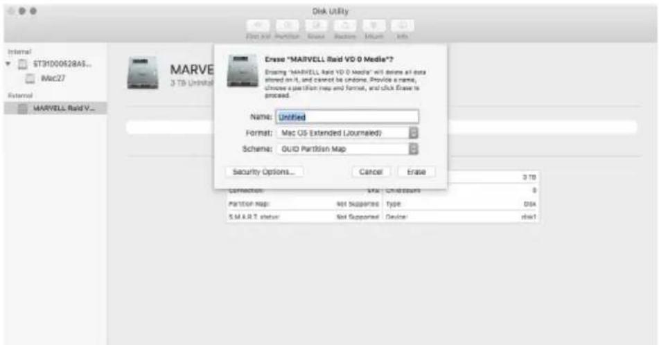 Raidon GT4670-TB3 - To initiate and format HDD/SSD at OS level. - 1
