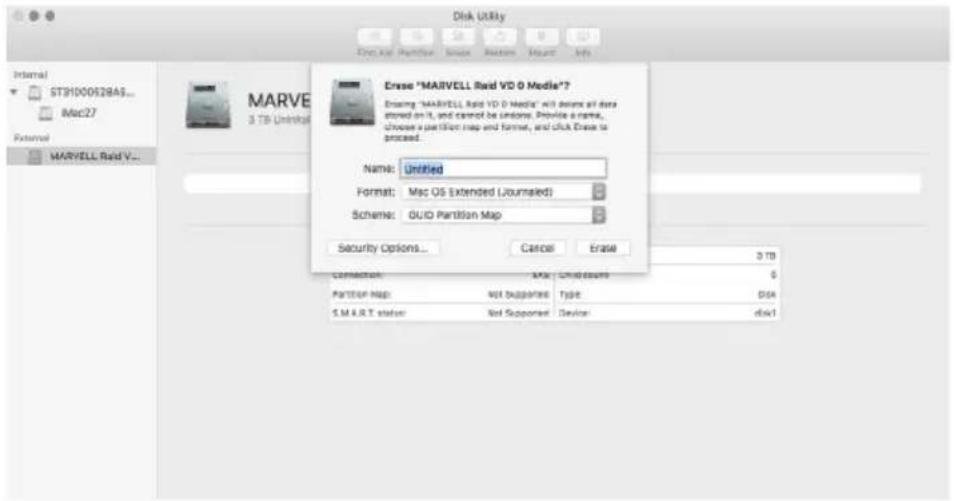 Raidon GR8680-TB3 - To initiate and format HDD/SSD at OS level. - 1