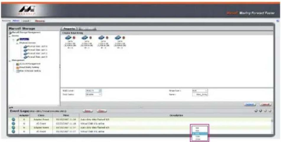 Raidon GR8680-TB3 - Setup Stripe Size. - 1
