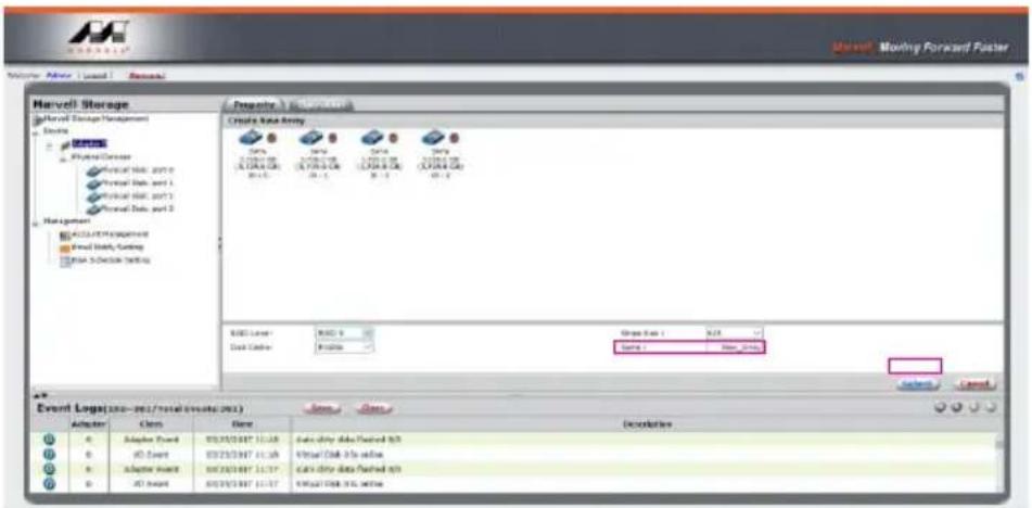 Raidon GR4670-TB3 - Type Storage Name and Submit RAID setting. - 1