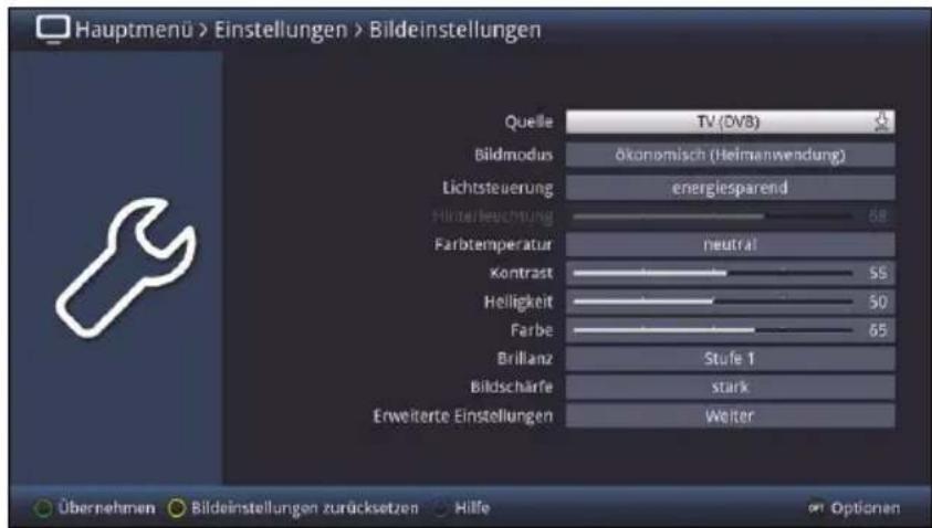 TECHNISAT TECHNIVISTA 49 SL - Aufruf des Hauptmenüs und Navigieren in Menüs / Funktionen - 5