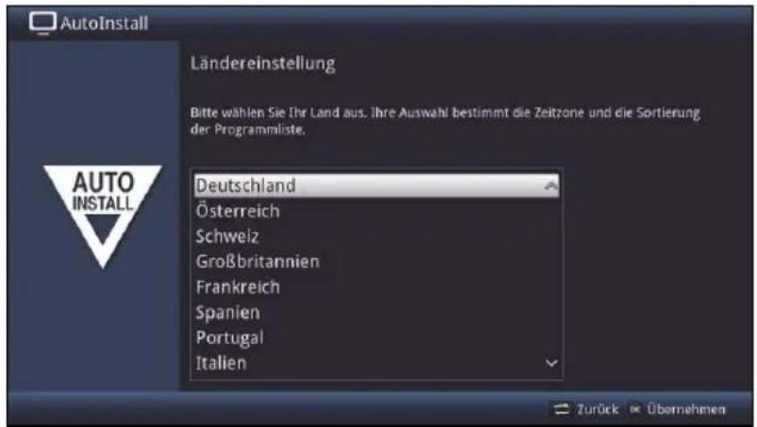AutoInstall Ländereinstellung Bitte wählen Sie Ihr Land aus. Ihre Auswahl bestimmt die Zeitzone und die Sortierung der Programmilste. Deutschland Österreich Schweiz Großbritannien Frankreich Spanien Portugal Italien Zurück > Übernehmen