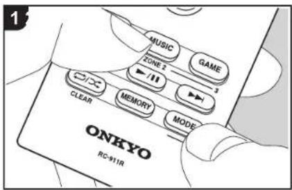 MUSIC ZONE 2 GAME /11 CLEAR MEMORY MODE ONKYO RC-911R