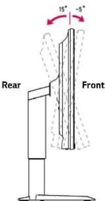 LG 27GK750F - Adjusting the Angle - 1