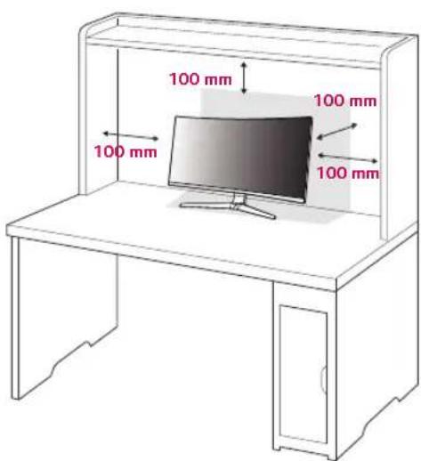 LG 34UC79G - Installing on a Table - 1