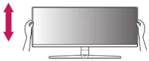 LG 34UC79G - Adjusting the Stand Height - 1