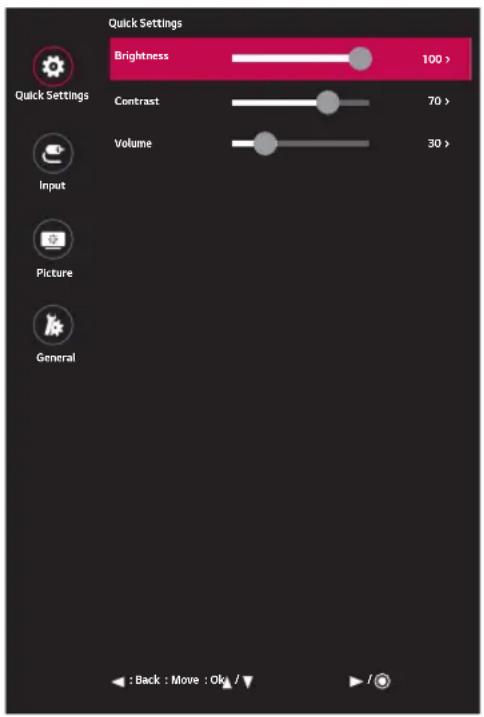 LG 34UC79G - Quick Settings - 1