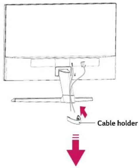 LG 27MP59G - Using the cable holder - 1