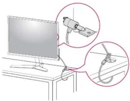 LG 27MP59G - Using the Kensington security system - 1