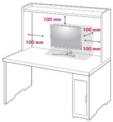 LG 27MP59G - Mounting on a table - 1