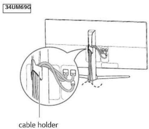 LG 29UM69G - Using the cable holder - 2