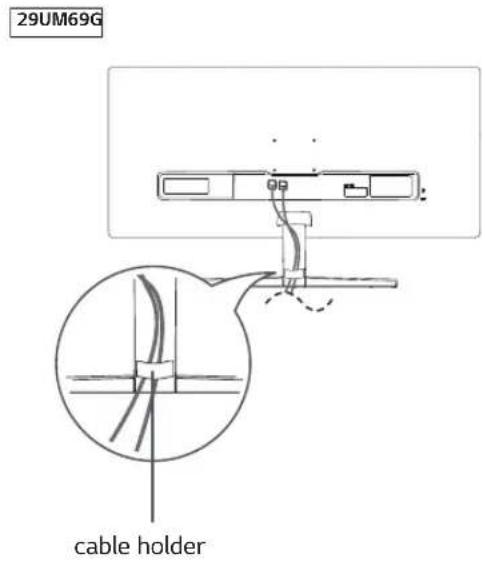 LG 29UM69G - Using the cable holder - 1