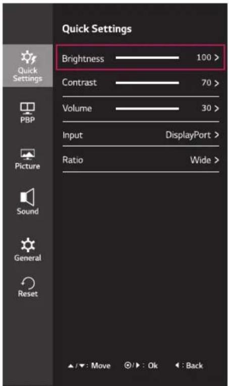 LG 29UB67 - -Quick Settings - 1