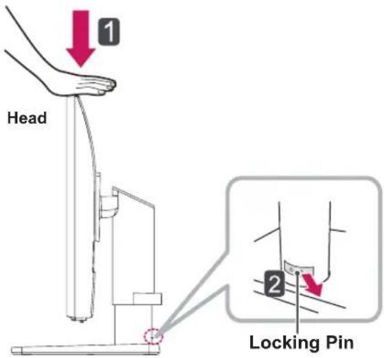 LG 29UB67 - Adjusting the stand height - 3