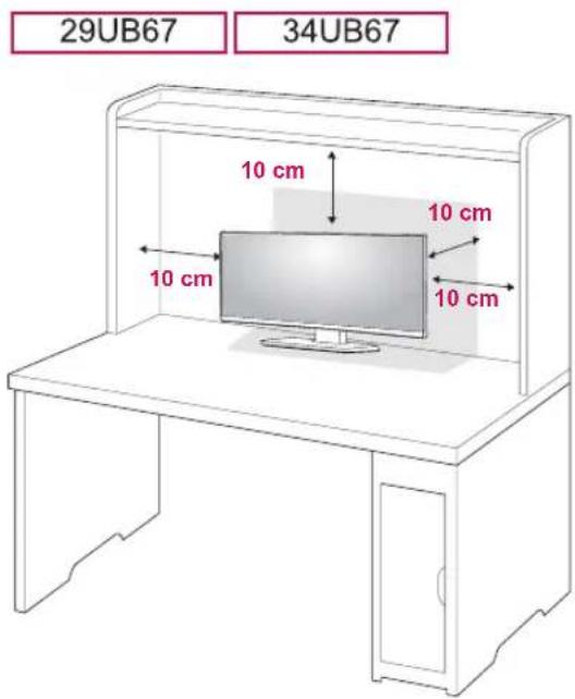 LG 29UB67 - Installing onto a table - 2