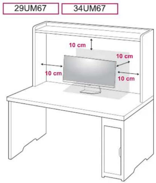LG 29UB67 - Installing onto a table - 1