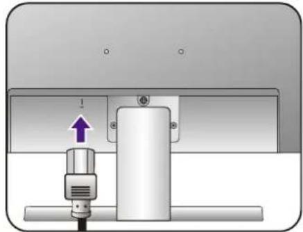 BENQ EW3270ZL - Connect the power cable to the monitor. - 2