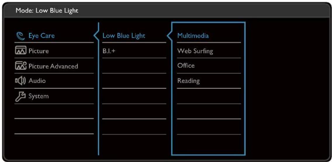 BENQ EW3270ZL - Eye Care menu - 1